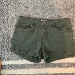 H&M Army Green Jean Shorts